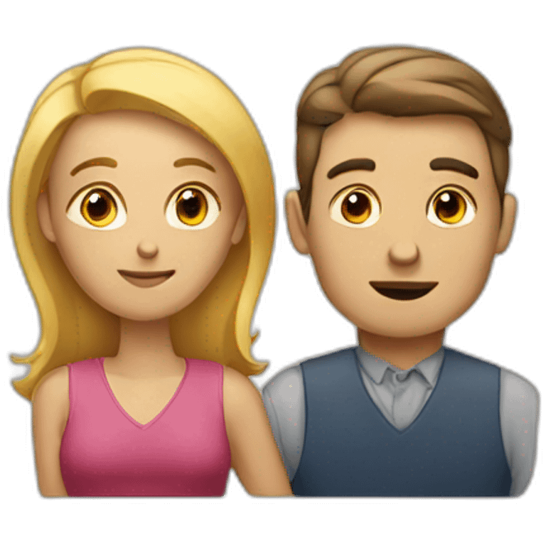 man and woman thinking emoji