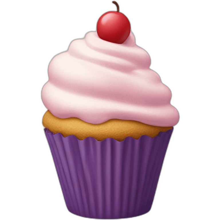 Ice cream on a cupcake emoji