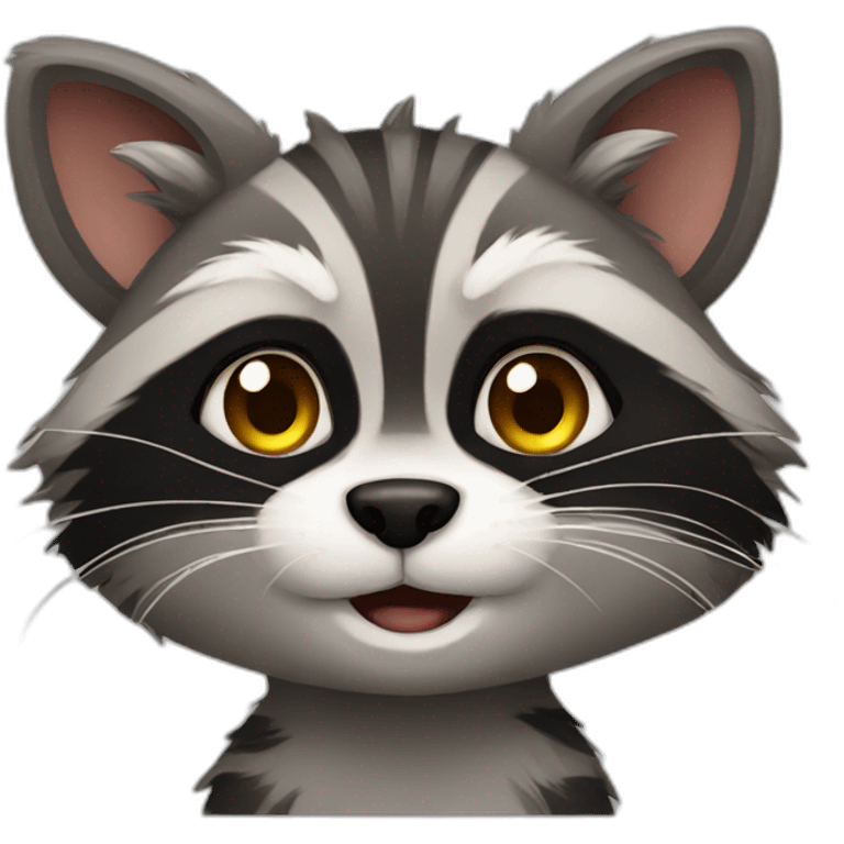 raccoon and cat emoji