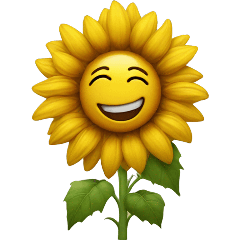 A smiling sunflower emoji