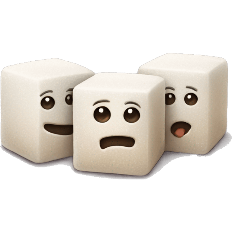 three cubes of sugar emoji