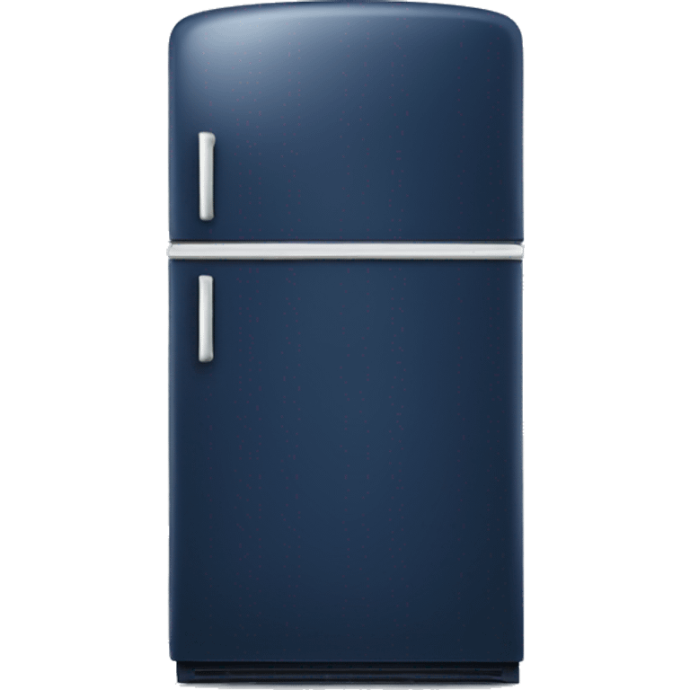 Realistic navy blue fridge isolated. emoji