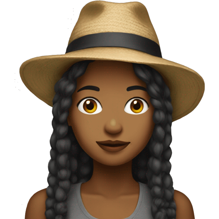 realistic solo girl with hat emoji