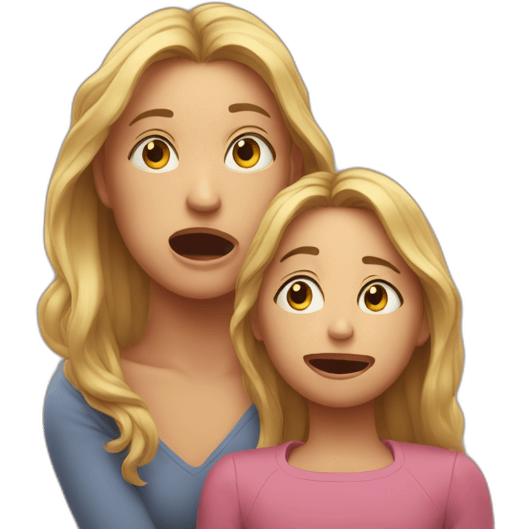 Cry with daughter  emoji