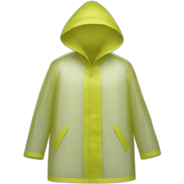 Translucent raincoat emoji