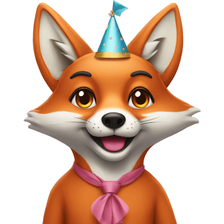 Fox in a party  emoji