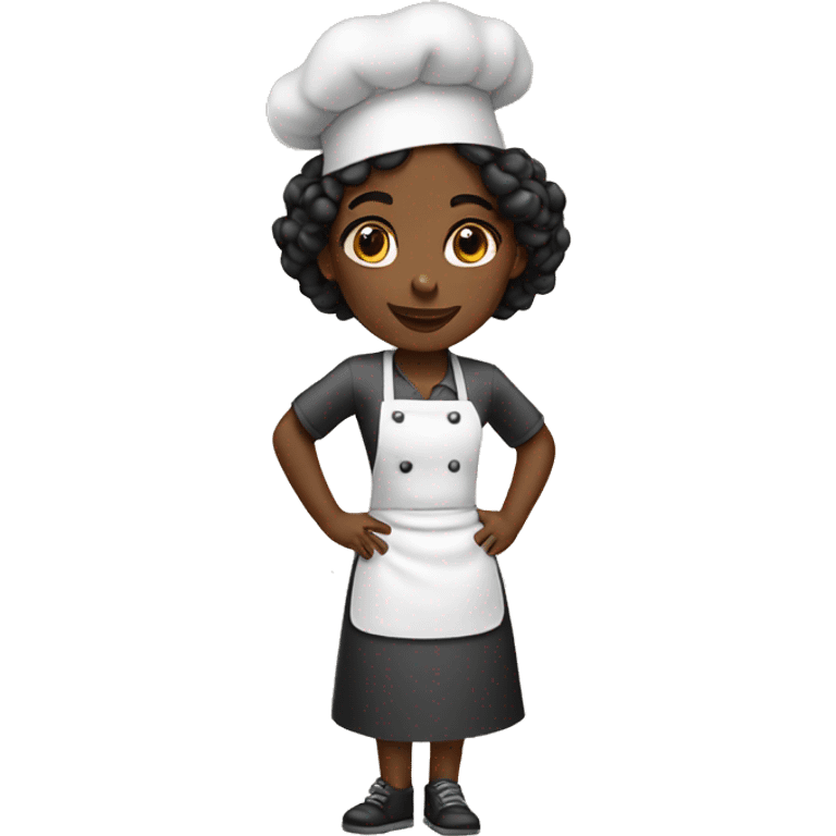 Black girl baker emoji