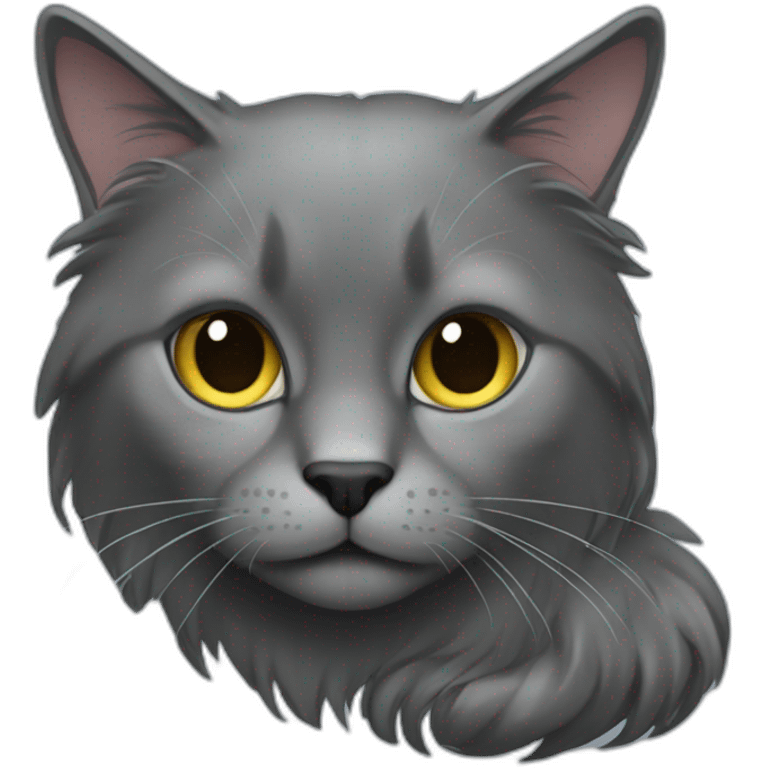 all-darkgrey-cat-long-hair-small-ear emoji