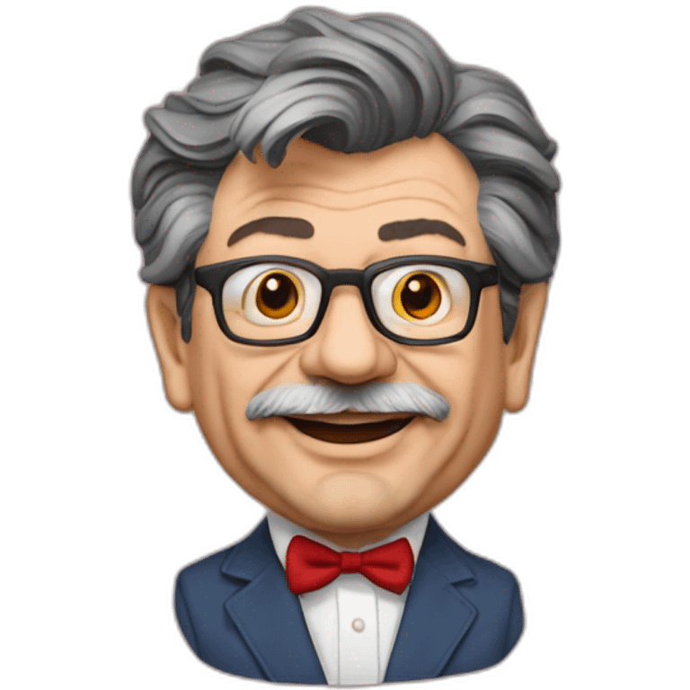 jean luc mélanchon avec un nezrouge de clown emoji