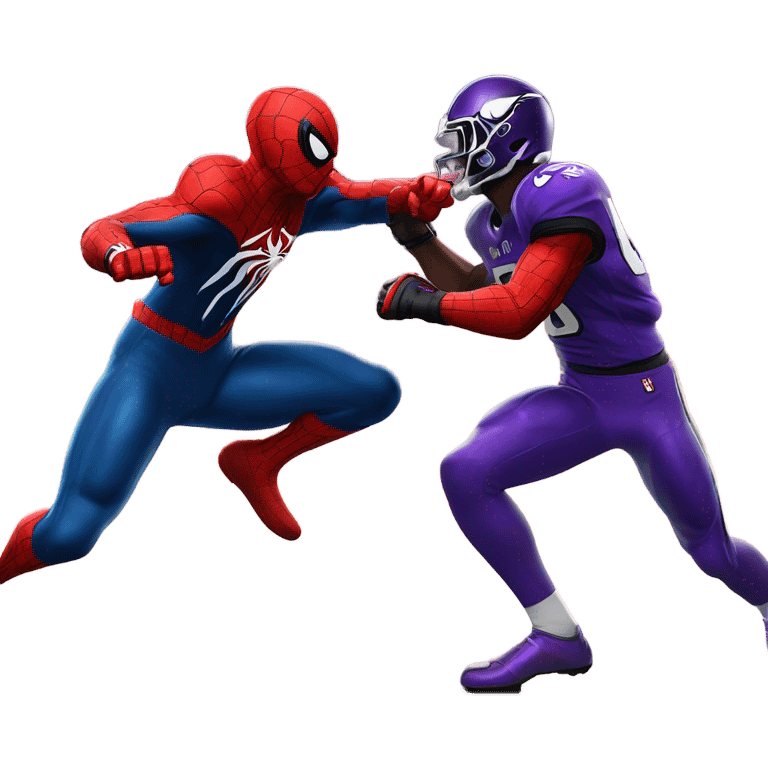 Spider-Man punching Lamar Jackson emoji