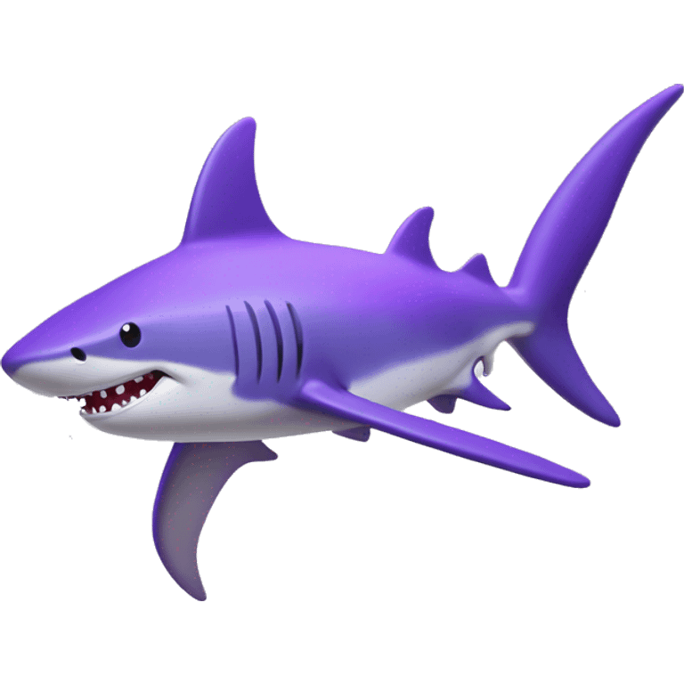 requin violet avec lunttes de solei emoji