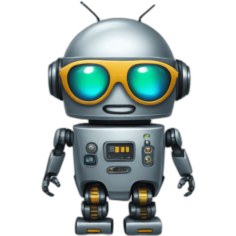 Robot with sunglasses emoji