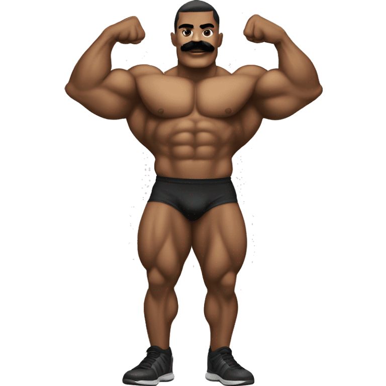 Bodybuilder with a moustache  emoji