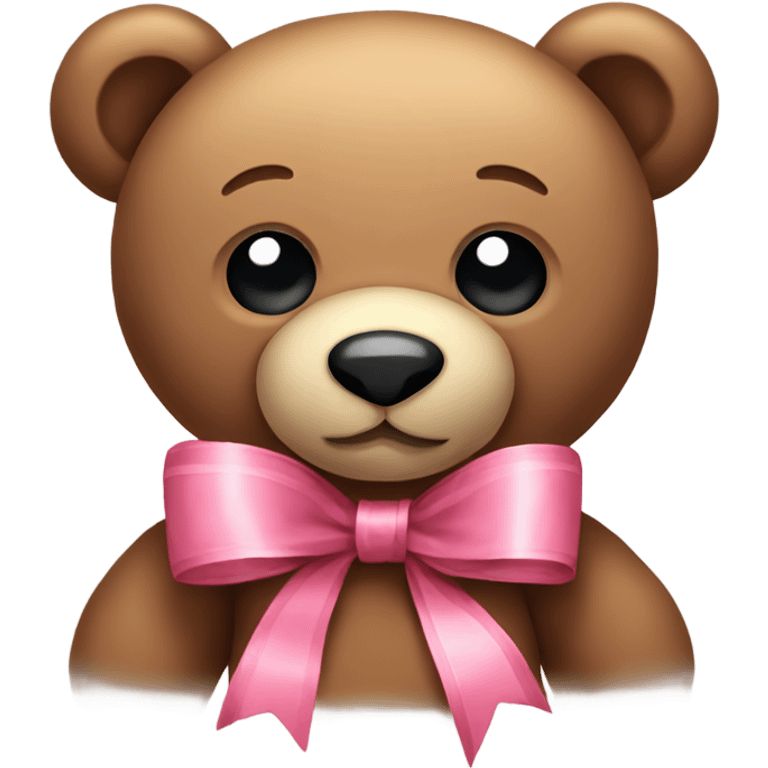 Teddy bear with ribbon emoji