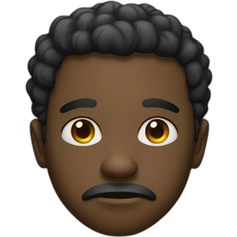 sad afroamerican grim emoji