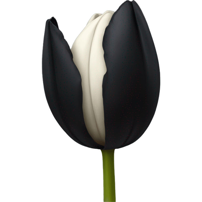 Black tulip  emoji