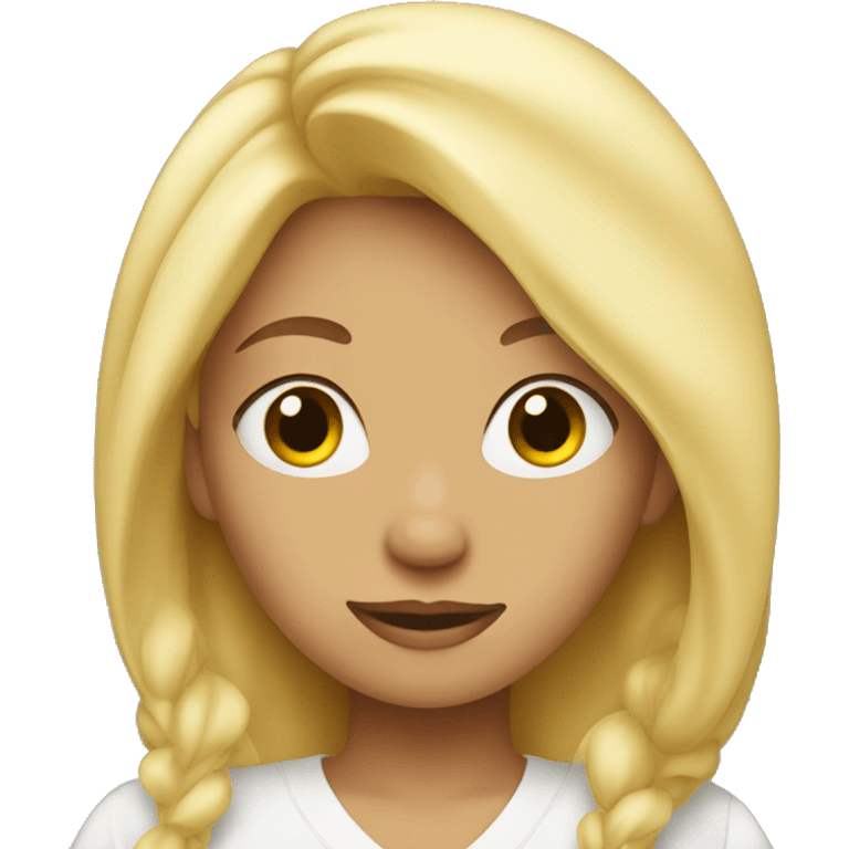 Blonde girl ready for bed emoji