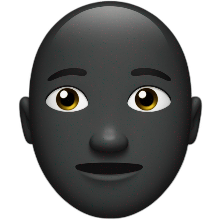 Black plain oval emoji