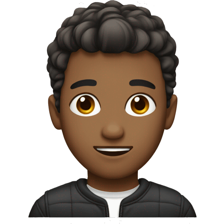 young man with brown eyes and fashionable haircut emoji