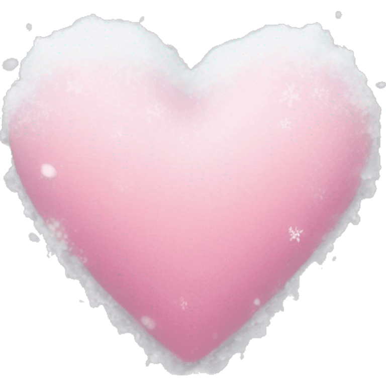 pink heart with snow emoji