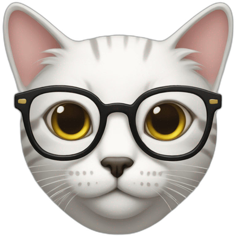 A cat with glasses emoji