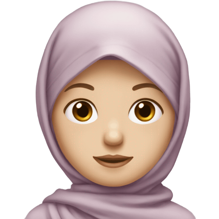 pale girl with a muave coloured headscarf emoji