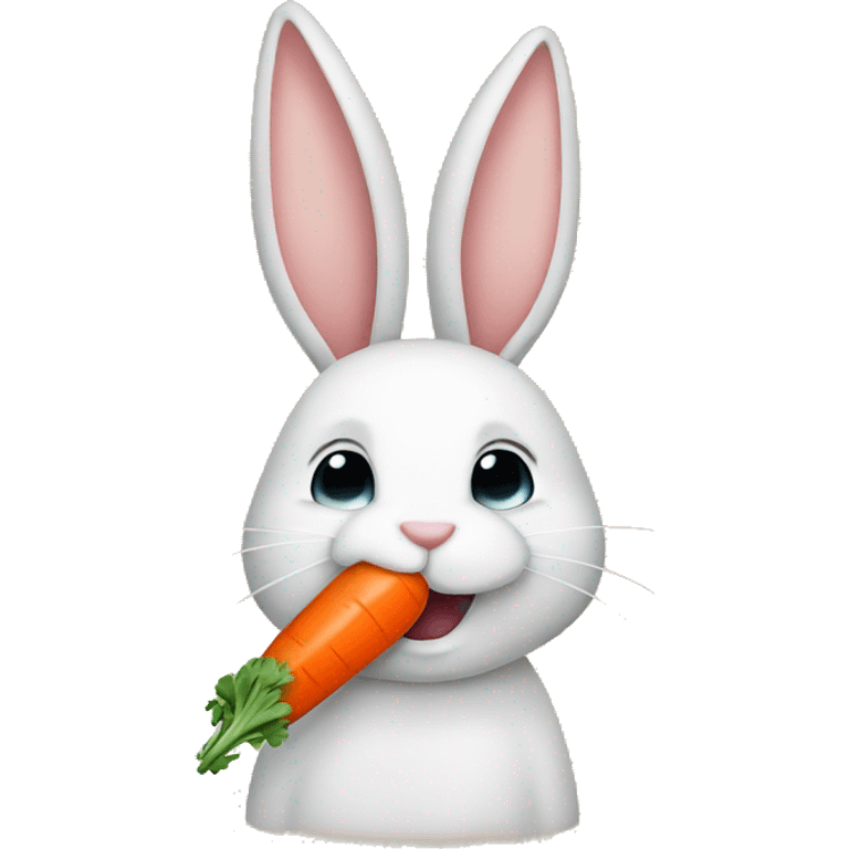 Bunny with carrot  emoji