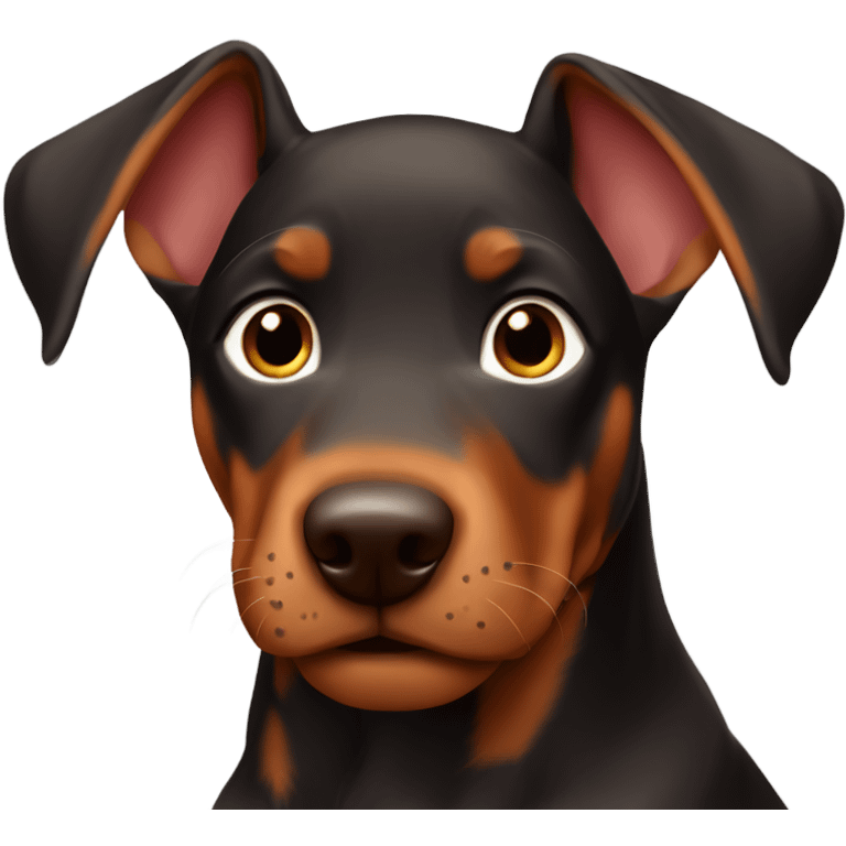 Red Doberman puppy emoji