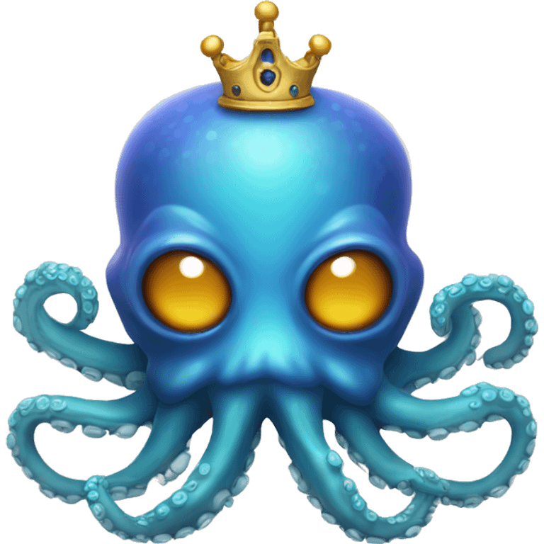 Alien Octopus with crown emoji