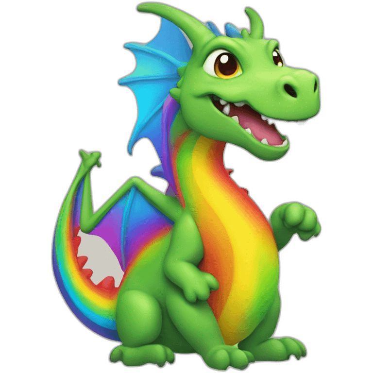 dragon farting rainbows emoji