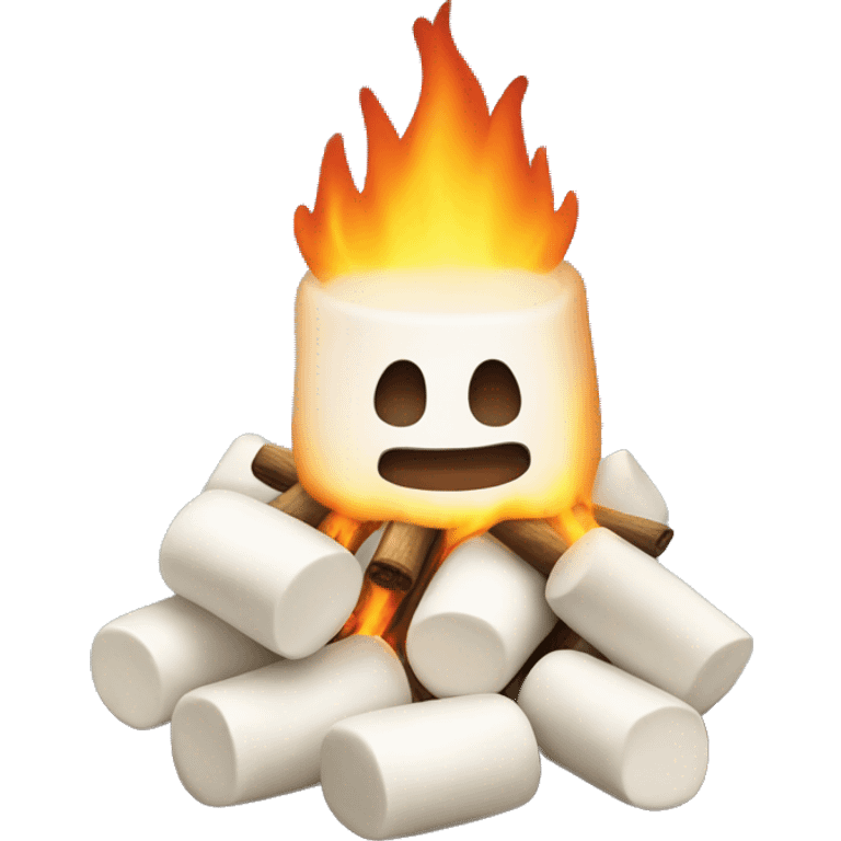 Marshmallow bonfire emoji