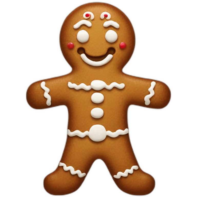 Attractive gingerbread man emoji