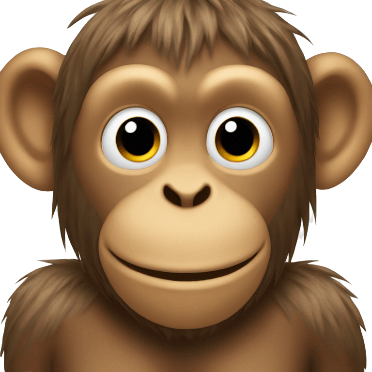 Monkey with hair emoji