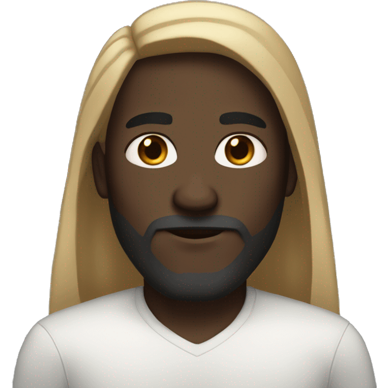 Dark skinned man with beard and a white girl with long light brown hair emoji