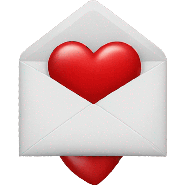 envelope with cherry red hearts emoji