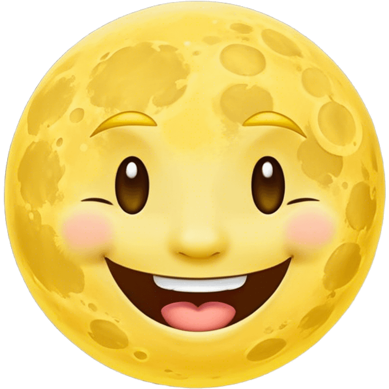 Smiling moon emoji