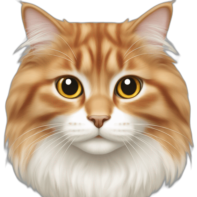 white and red Scottish longhair cat emoji