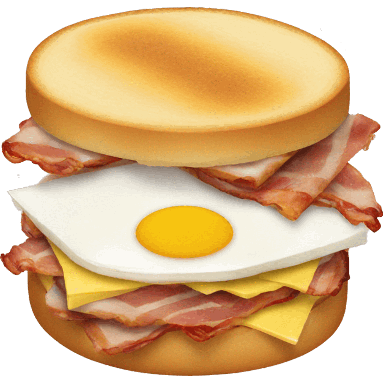 A breakfast sandwich with egg, bacon, cheese emoji