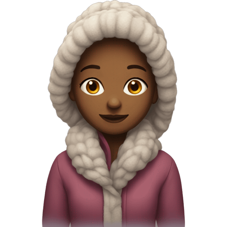 cozy new year girl emoji