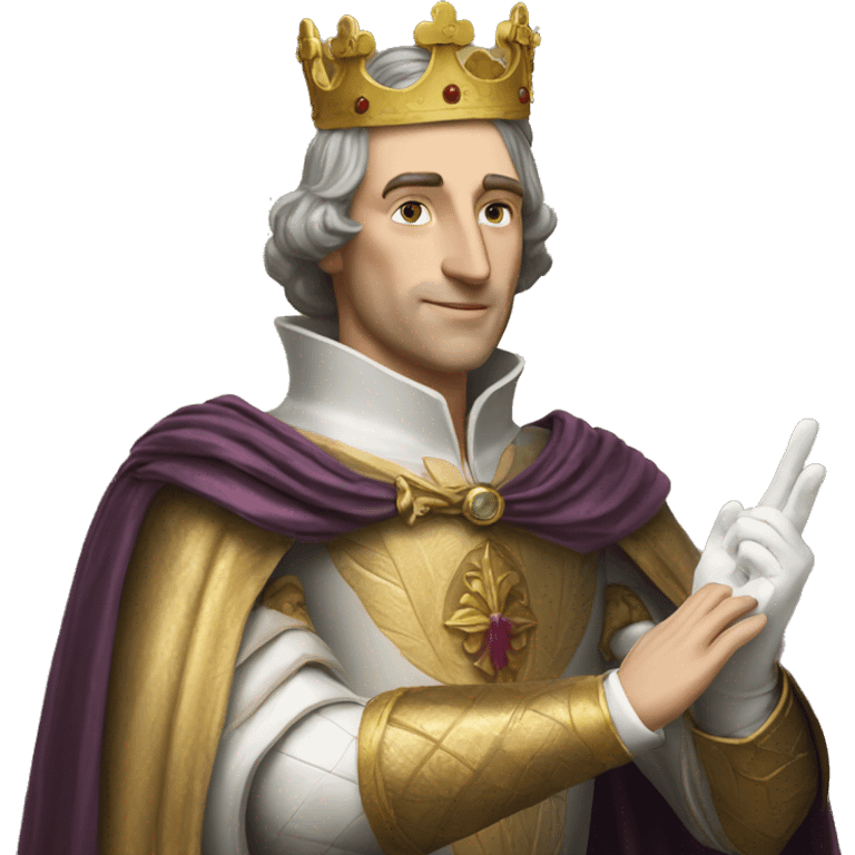 king baldwin IV He raised his hand with a white glove emoji