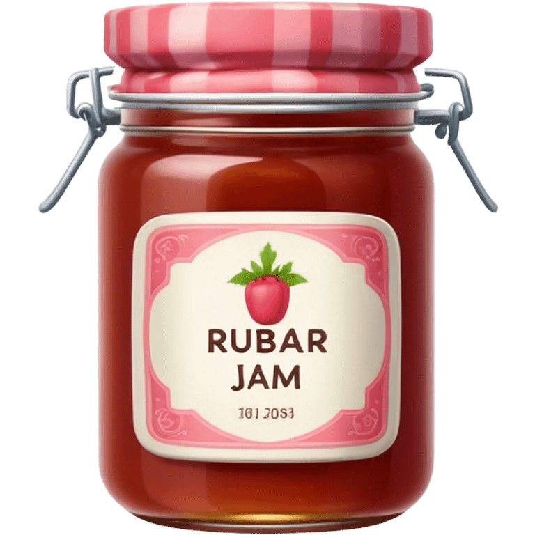 Jar of rhubarb jam  emoji