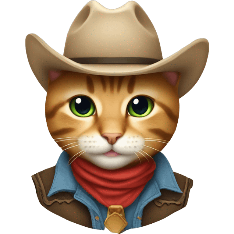 Cute cowboy cat emoji