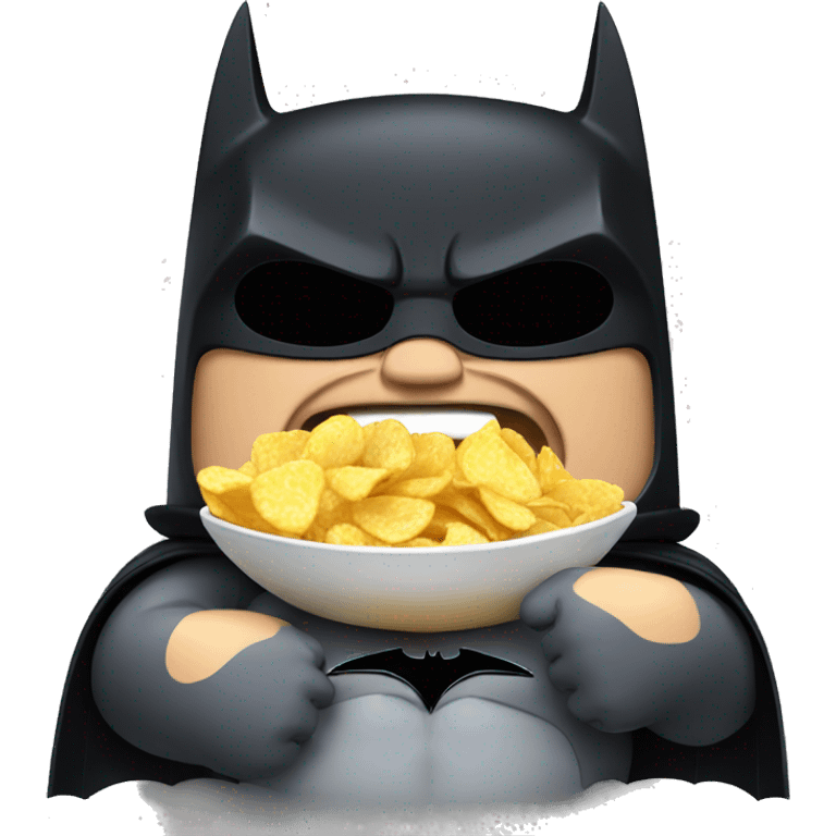 FAT BATMAN EATING CHIPS emoji