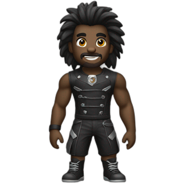 lobo preto de terno emoji