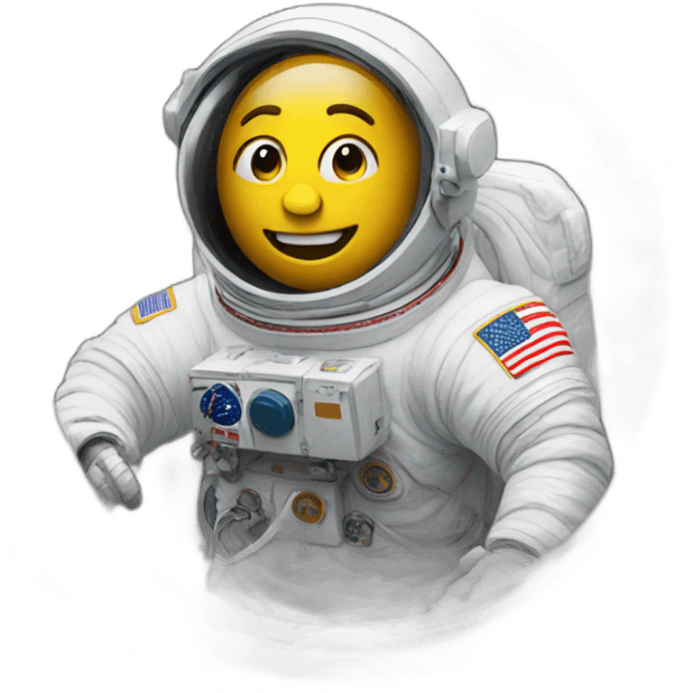 traveling the globe in space suite emoji