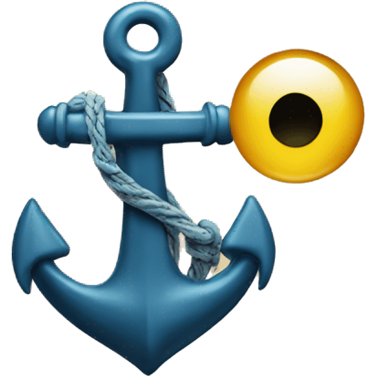 an anchor with eyes emoji