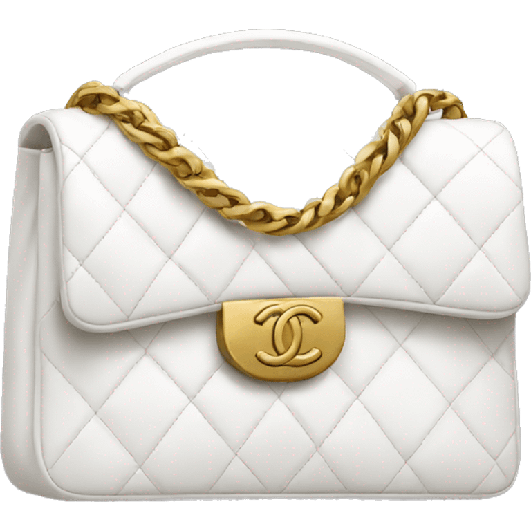 White Chanel bag  emoji