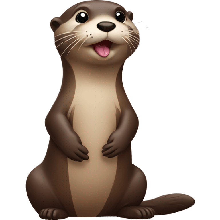 Otter blowing a kiss emoji