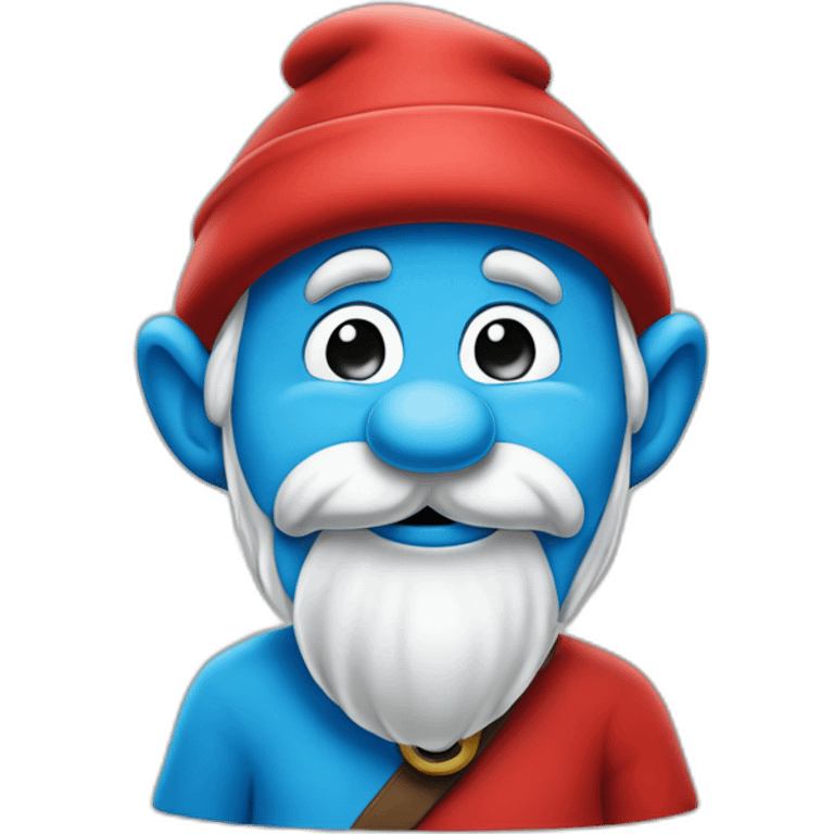 papa smurf in red hat emoji