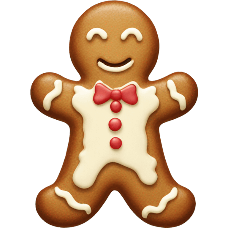 Cream colored gingerbread man emoji